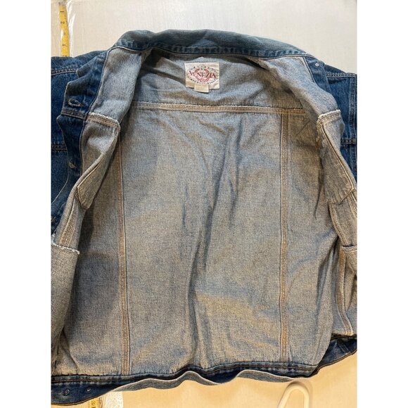 Venezia Denim Blue Jean Jacket Button Front 2X - Picture 3 of 7